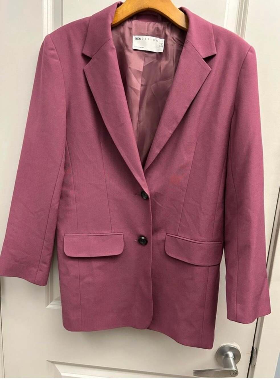 Asos Design Slim Boy Suit Blazer Size US 0 Plum